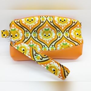 Disney Orange Bird Inspired Cosmetic Wristlet Handmade